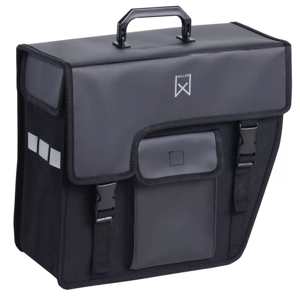 Willex Bicycle Pannier 17 L Black Slanting Right 10240